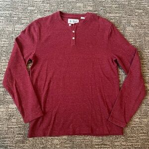 Original Penguin red Henley long sleeve shirt men’s size Medium